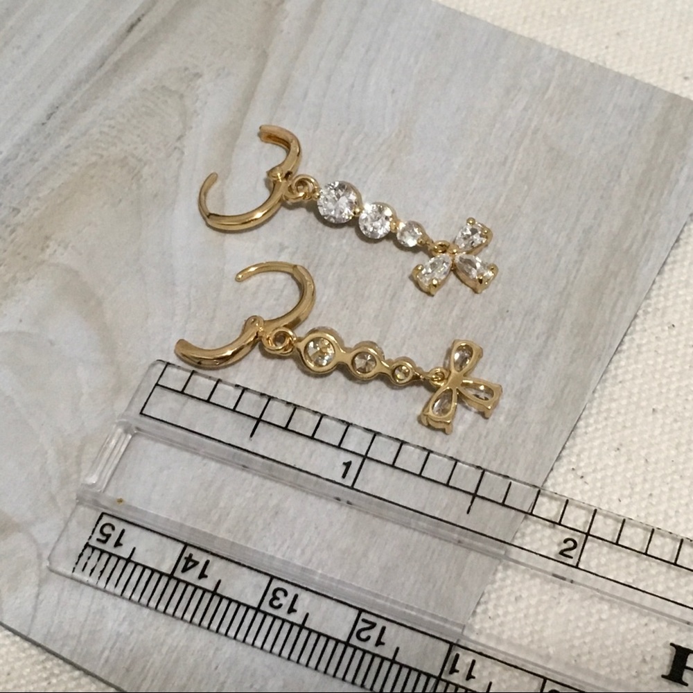 New Dangling earrings teardrops gold filled - Picture 8 of 8